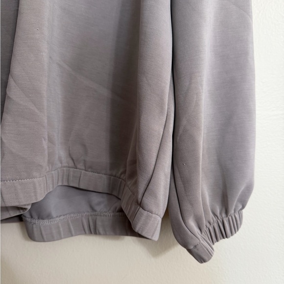Women’s Hooded Quarter-Zip Sweater - Gray - Picture 3 of 10